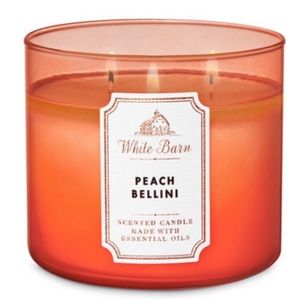 3 wick candle peach Bellini